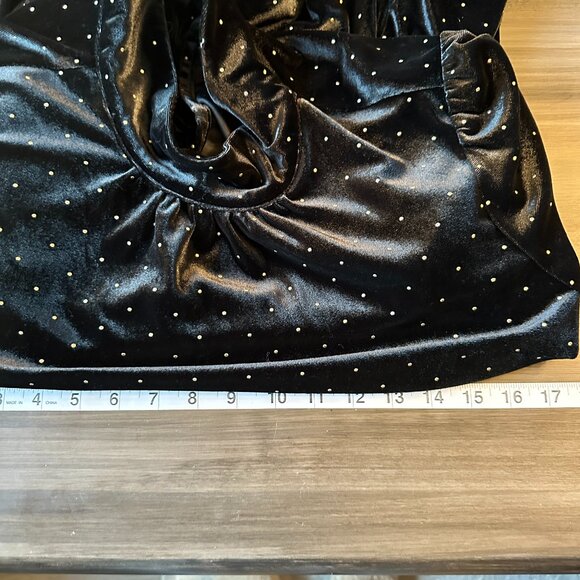 NWT Lane Bryant Womens Gold Stud Mock Neck Velvet Mini Dress in Black Size 18/20 - Picture 11 of 12